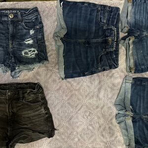 American Eagle Outfitters Distressed Denim Shorts Set